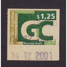 ARGENTINA SERVICIO SELLO PARA MAQUINA 2001 GJ GC 5 ESTAMPILLA USADA U$ 20